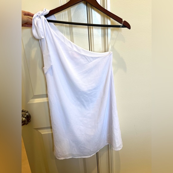 Pink Lily Thriving All Night White One Shoulder Dress - Picture 2 of 4